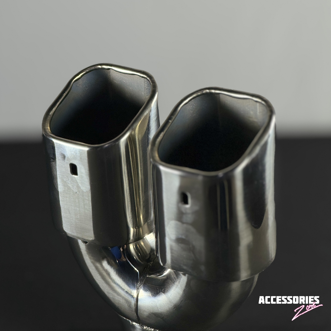 HKS CHROME DUAL TIP | SQUARE