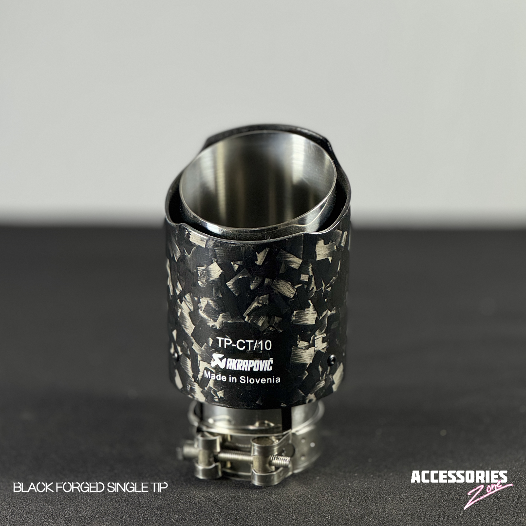 BLACK FORGED CARBON AKRAPOVIC SINGLE TIP