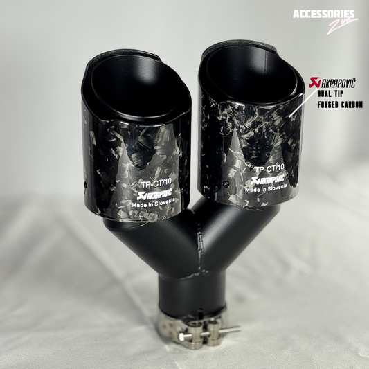 Akrapovic exhaust tip | Dual black forged carbon