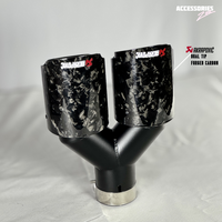 Akrapovic exhaust tip | Dual black forged carbon