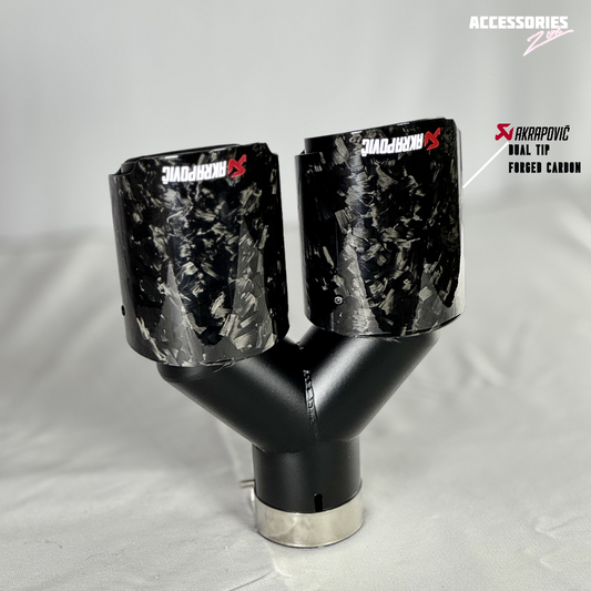 Akrapovic exhaust tip | Dual black forged carbon