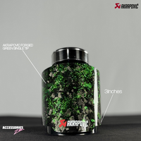 Single green forged akrapovic tip