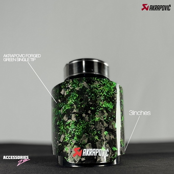 compare product Single green forged akrapovic tip