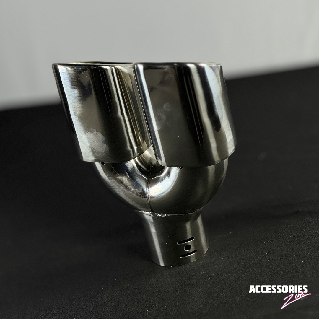 HKS CHROME DUAL TIP | SQUARE