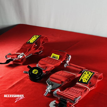 compare product OMP 4 POINT HARNESS | SEAT BELT | RED