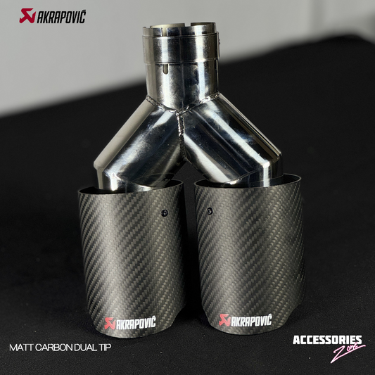 AKRAPOVIC MATTE CARBON DUAL TIP