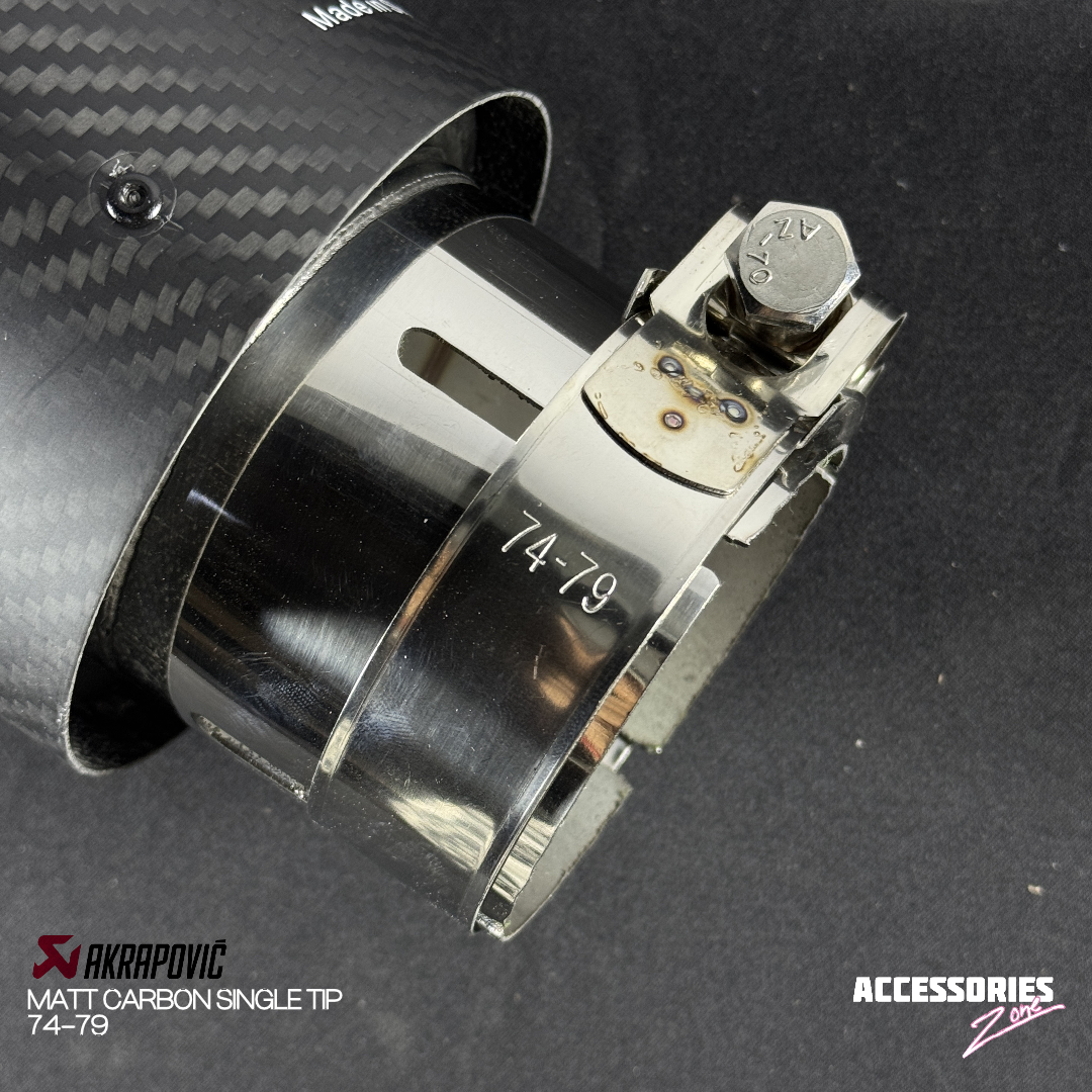 BIG SIZE MATTE CARBON AKRAPOVIC SINGLE TIP