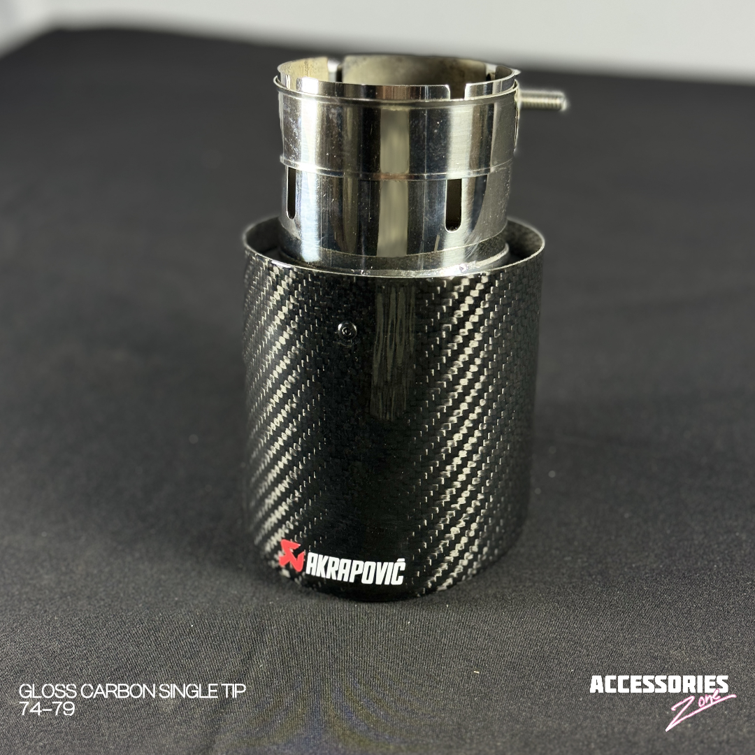BIG SIZE GLOSS CARBON AKRAPOVIC SINGLE TIP