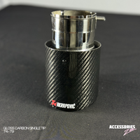 BIG SIZE GLOSS CARBON AKRAPOVIC SINGLE TIP