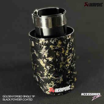 compare product GOLDEN FORGED CARBON AKRAPOVIC SINGLE TIP | POWDER COATED