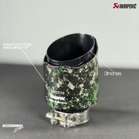 Single green forged akrapovic tip