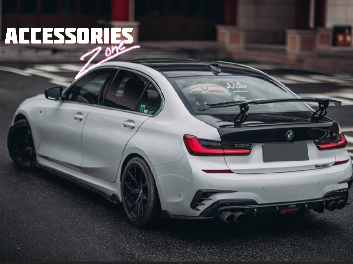 BMW 3 SERIES G20 PRE LCI DRY CARBON DIFFUSER WITH CARNADS