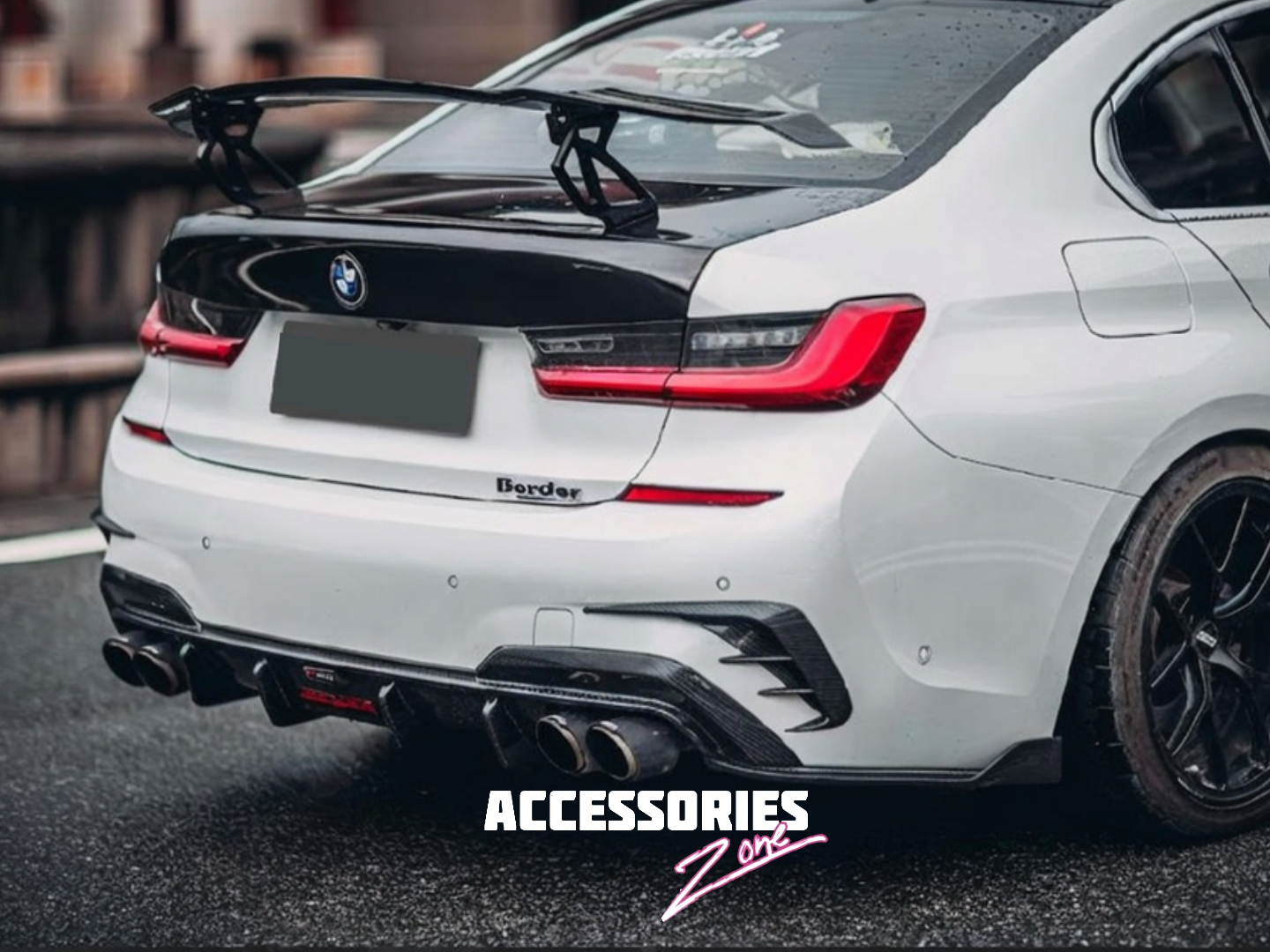 BMW 3 SERIES G20 PRE LCI DRY CARBON DIFFUSER WITH CARNADS