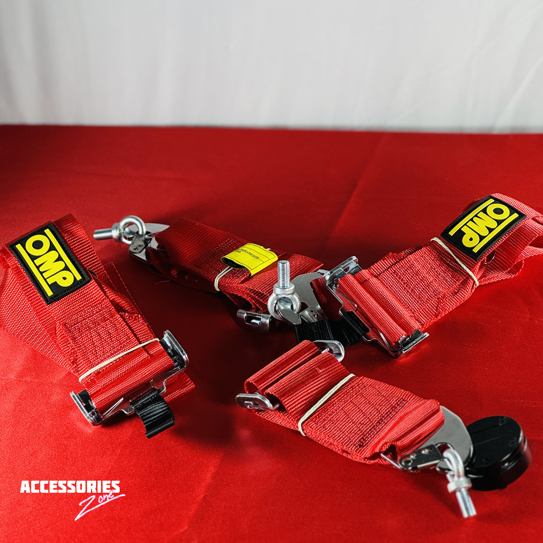OMP 4 POINT HARNESS | SEAT BELT | RED