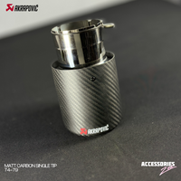 BIG SIZE MATTE CARBON AKRAPOVIC SINGLE TIP
