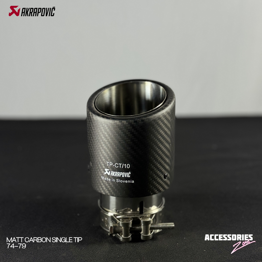 BIG SIZE MATTE CARBON AKRAPOVIC SINGLE TIP
