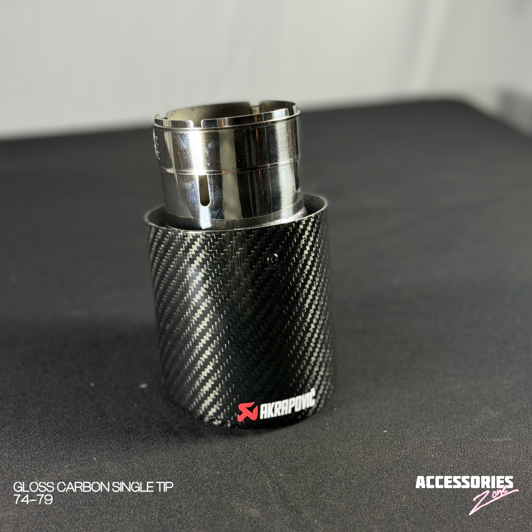 BIG SIZE GLOSS CARBON AKRAPOVIC SINGLE TIP