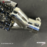 AKRAPOVIC BLUE FORGED CARBON DUAL TIP