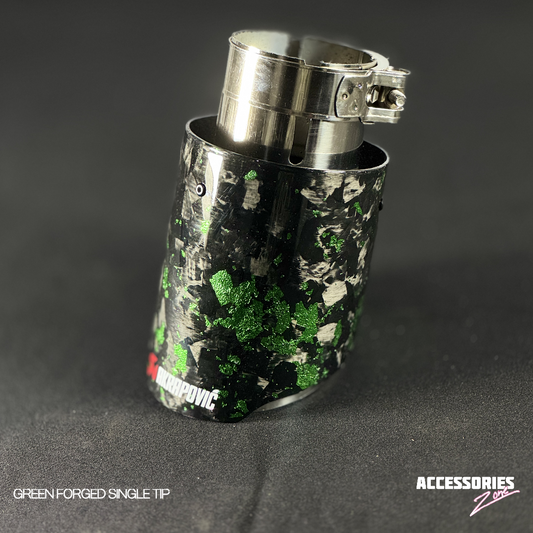 GREEN FORGED CARBON AKRAPOVIC SINGLE TIP