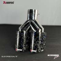 AKRAPOVIC BLUE FORGED CARBON DUAL TIP