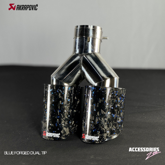 compare product AKRAPOVIC BLUE FORGED CARBON DUAL TIP