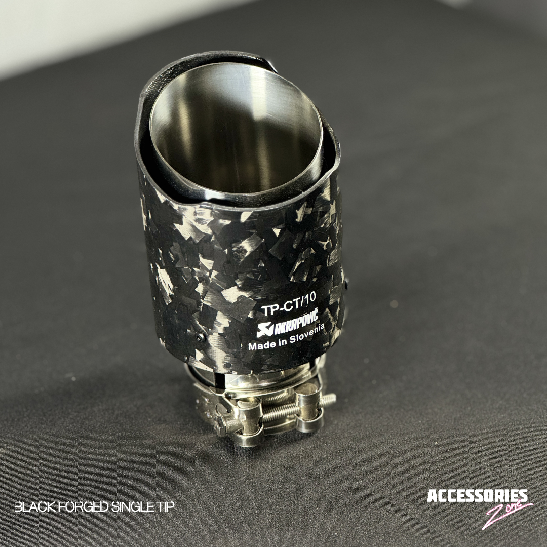 BLACK FORGED CARBON AKRAPOVIC SINGLE TIP