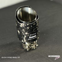 BLACK FORGED CARBON AKRAPOVIC SINGLE TIP