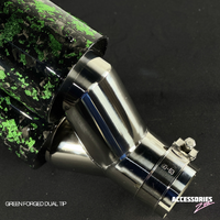 AKRAPOVIC GREEN FORGED CARBON DUAL TIP