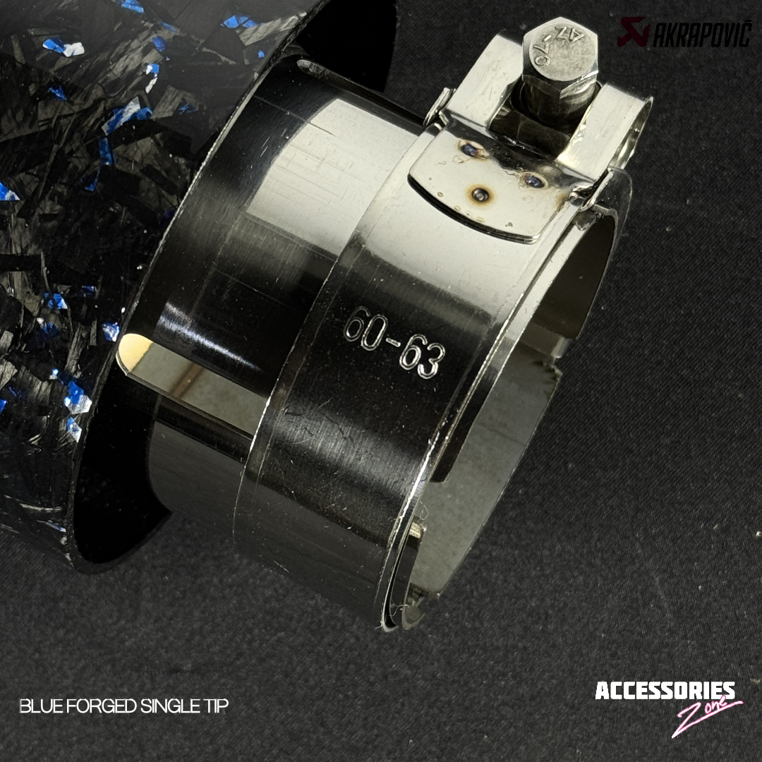 BLUE FORGED CARBON AKRAPOVIC SINGLE TIP