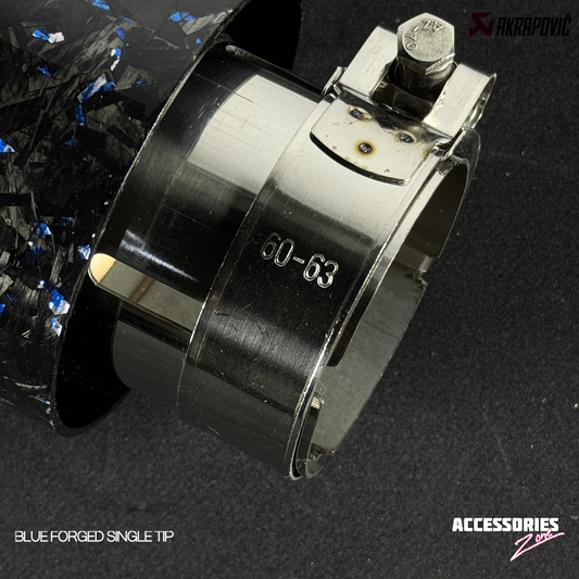 BLUE FORGED CARBON AKRAPOVIC SINGLE TIP