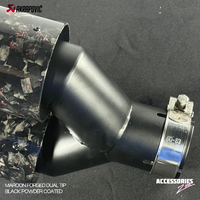 AKRAPOVIC RED FORGED CARBON DUAL TIP | POWDER COATED