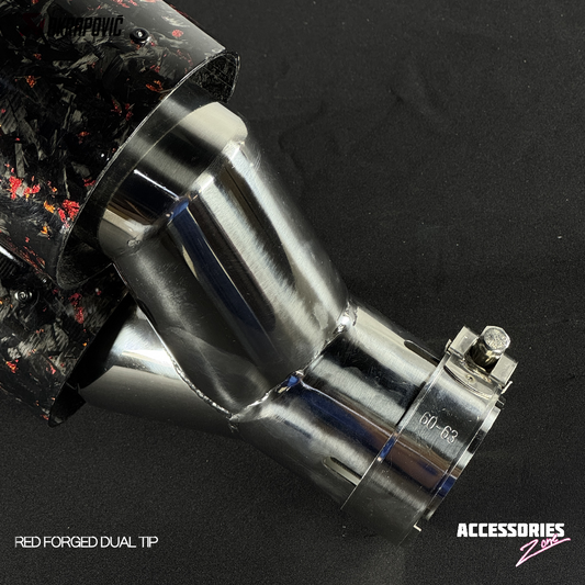 AKRAPOVIC RED FORGED CARBON DUAL TIP