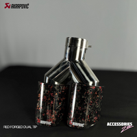 AKRAPOVIC RED FORGED CARBON DUAL TIP