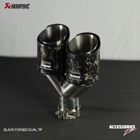 AKRAPOVIC BLACK FORGED CARBON DUAL TIP