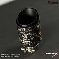 GOLDEN FORGED CARBON AKRAPOVIC SINGLE TIP | POWDER COATED