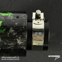 GREEN FORGED CARBON AKRAPOVIC SINGLE TIP | POWDER COATED