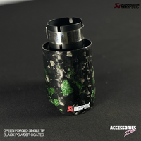 GREEN FORGED CARBON AKRAPOVIC SINGLE TIP | POWDER COATED
